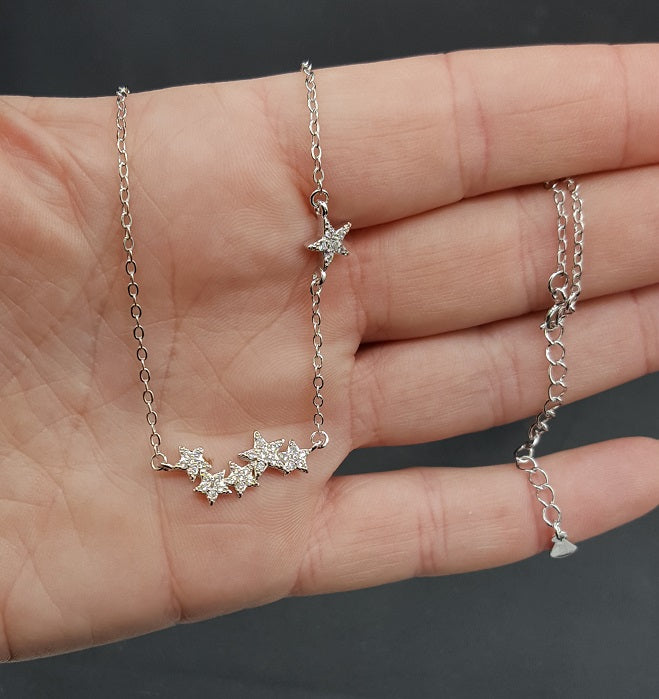 StarGleam Necklace - Stylish Silver Star Necklace