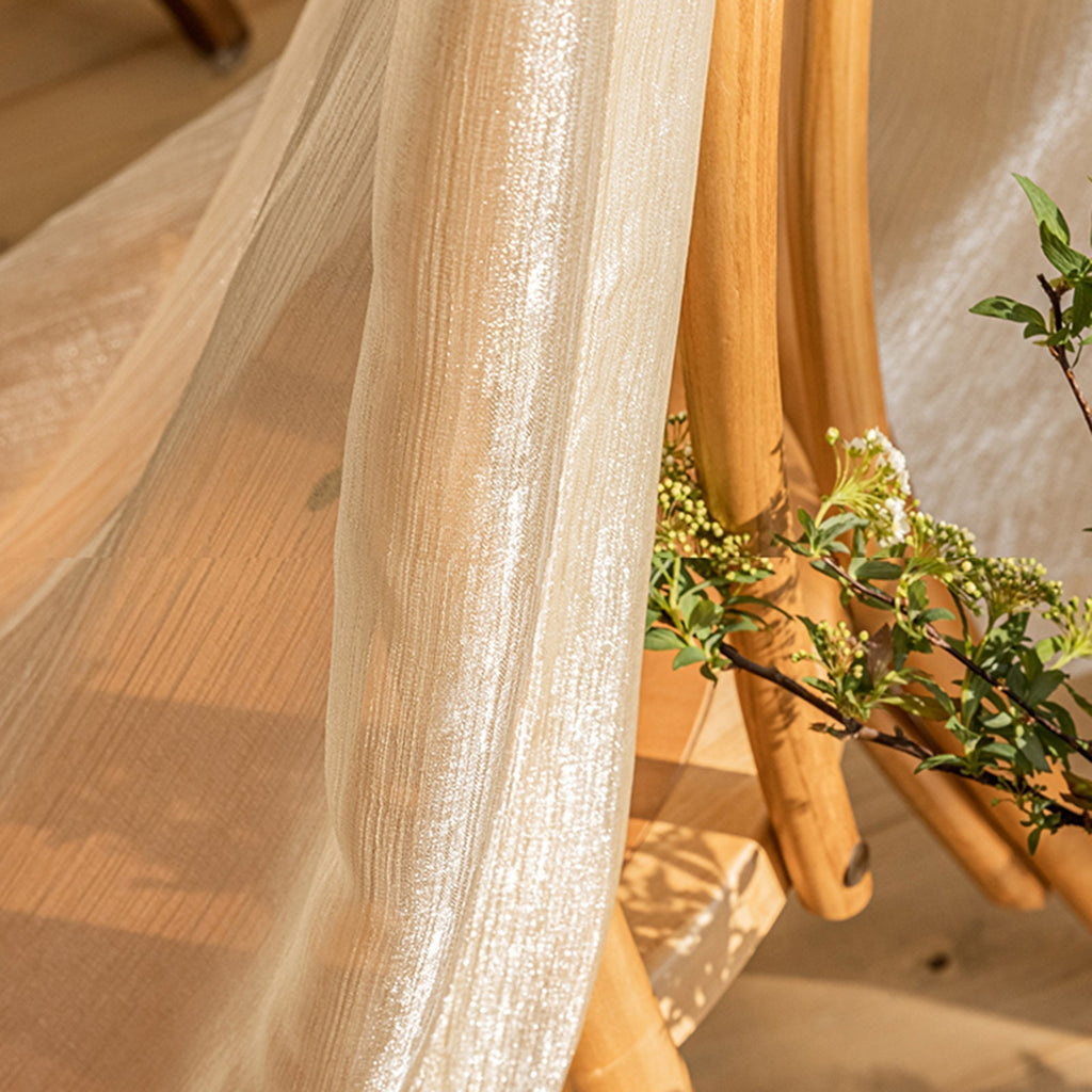 WeaveGlam Curtains - Elegant Transparent Woven Curtains for Modern Interiors