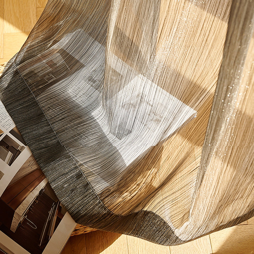 WeaveGlam Curtains - Elegant Transparent Woven Curtains for Modern Interiors
