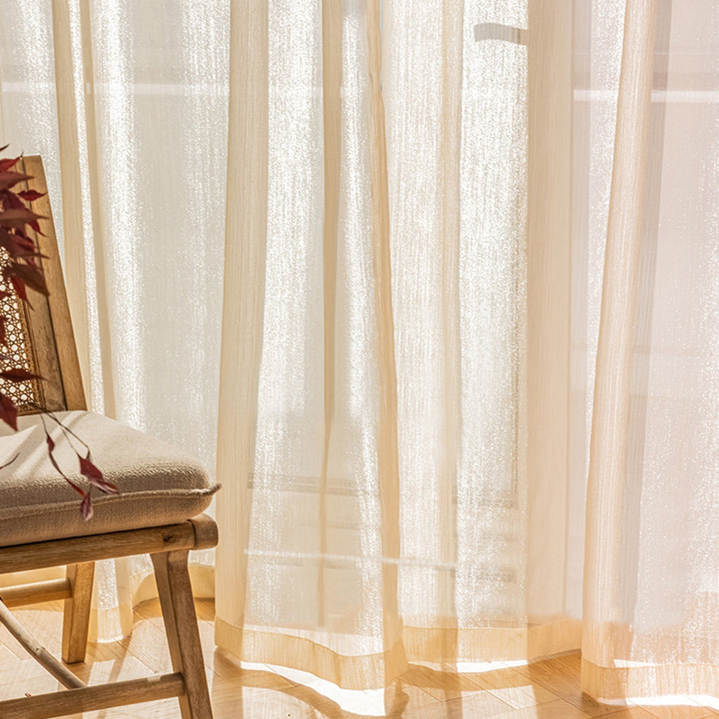 WeaveGlam Curtains - Elegant Transparent Woven Curtains for Modern Interiors
