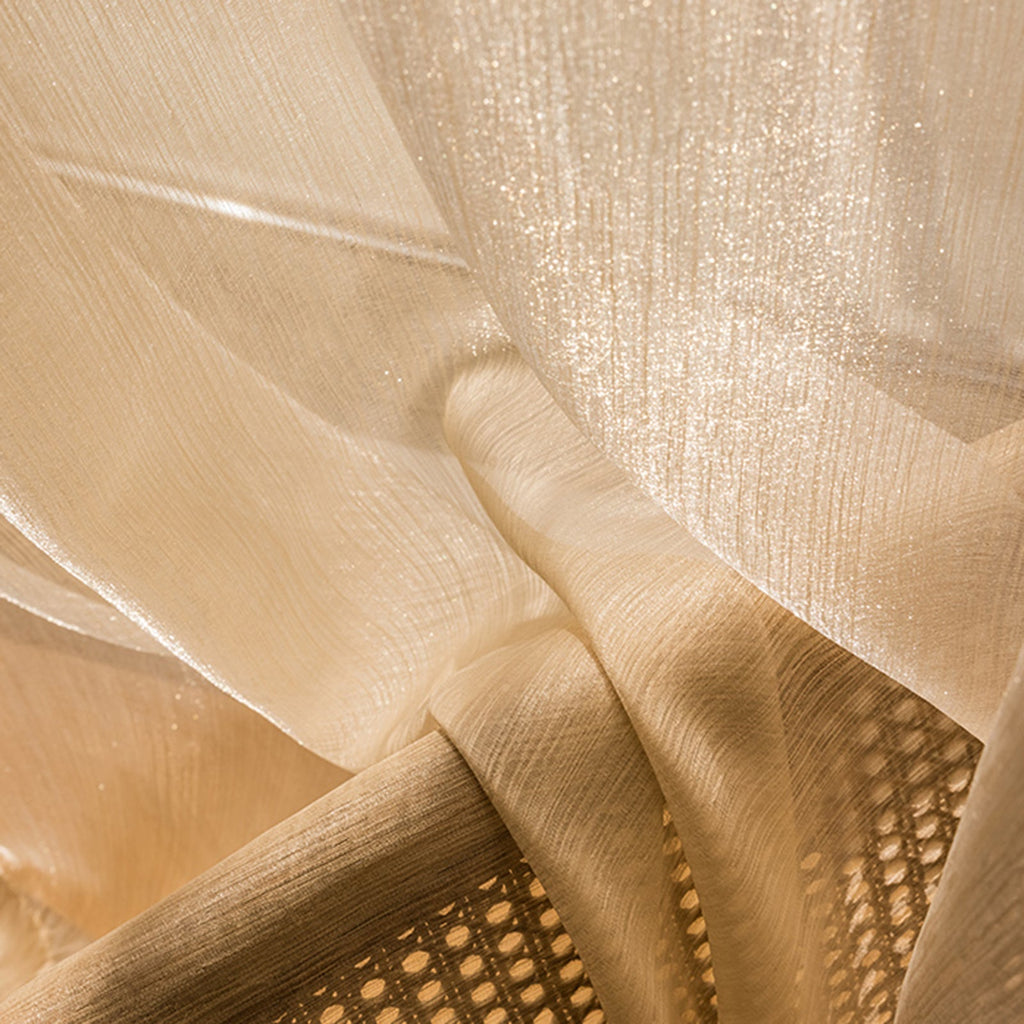 WeaveGlam Curtains - Elegant Transparent Woven Curtains for Modern Interiors