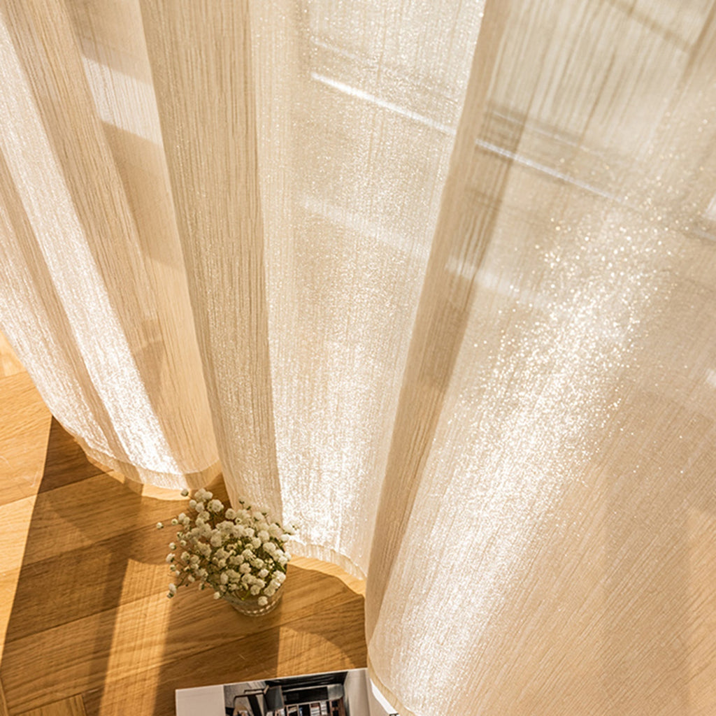 WeaveGlam Curtains - Elegant Transparent Woven Curtains for Modern Interiors