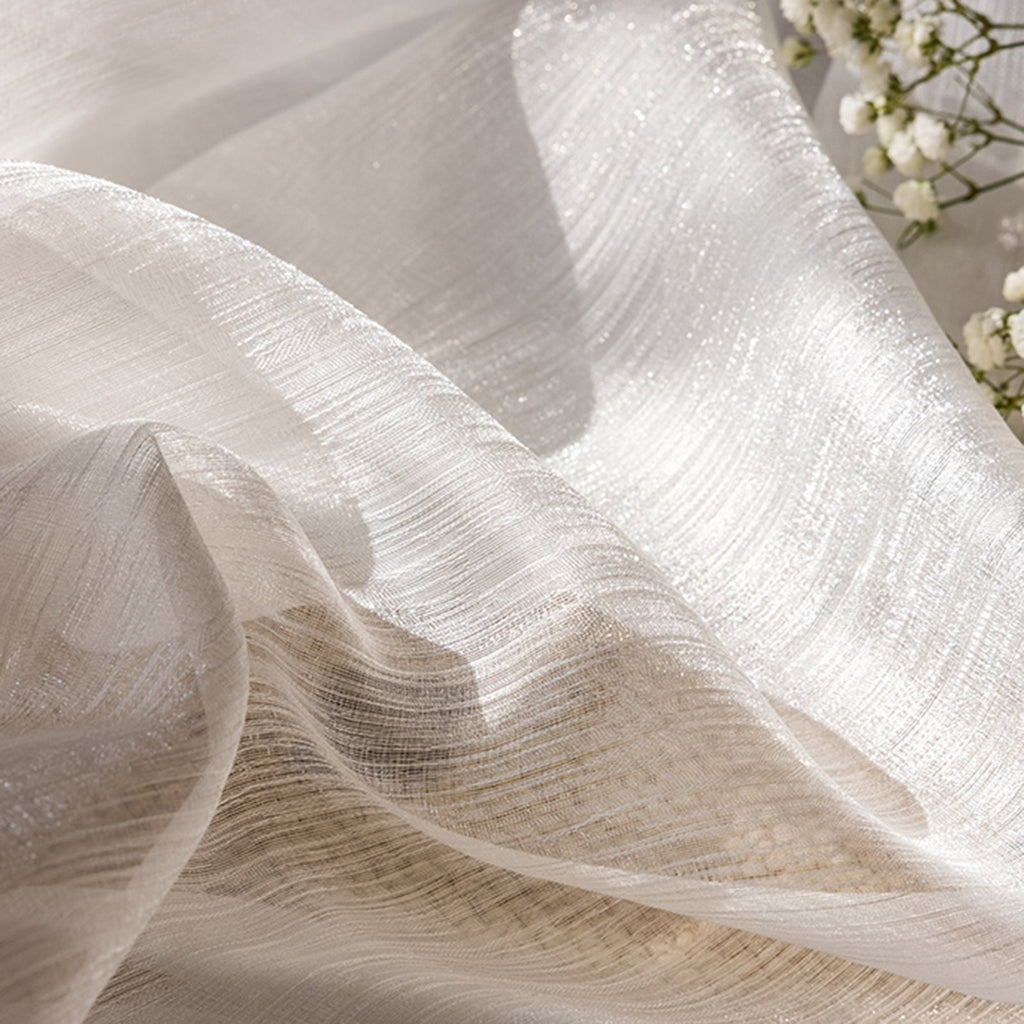 WeaveGlam Curtains - Elegant Transparent Woven Curtains for Modern Interiors