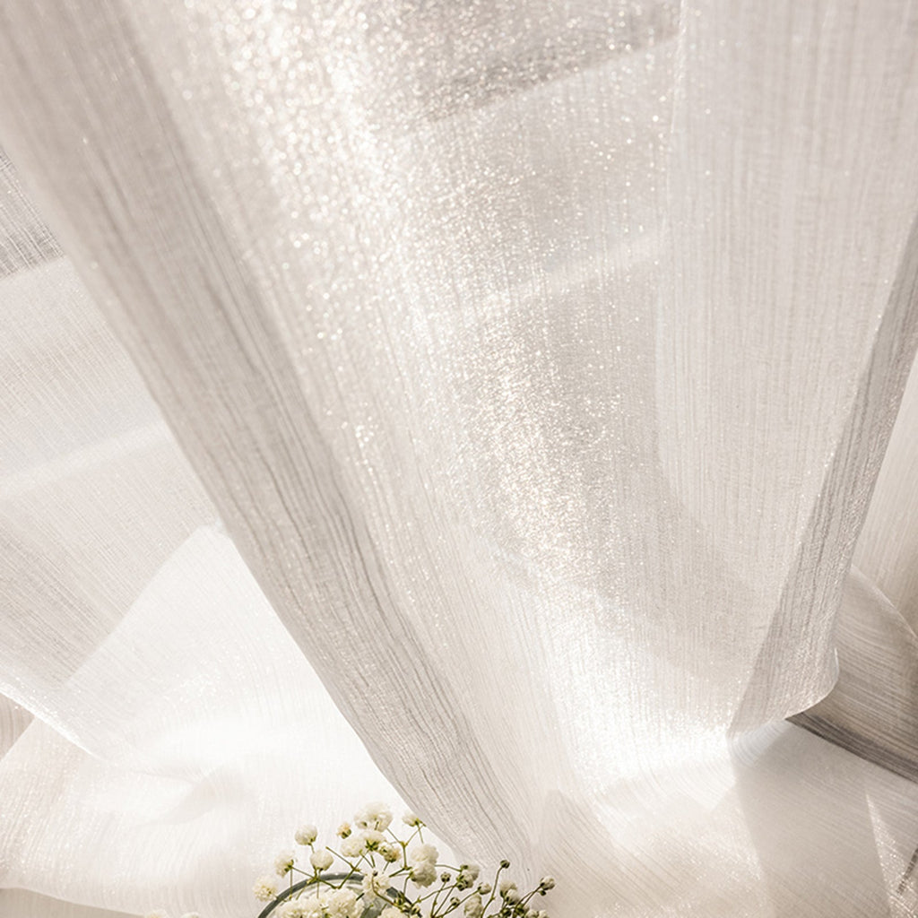 WeaveGlam Curtains - Elegant Transparent Woven Curtains for Modern Interiors