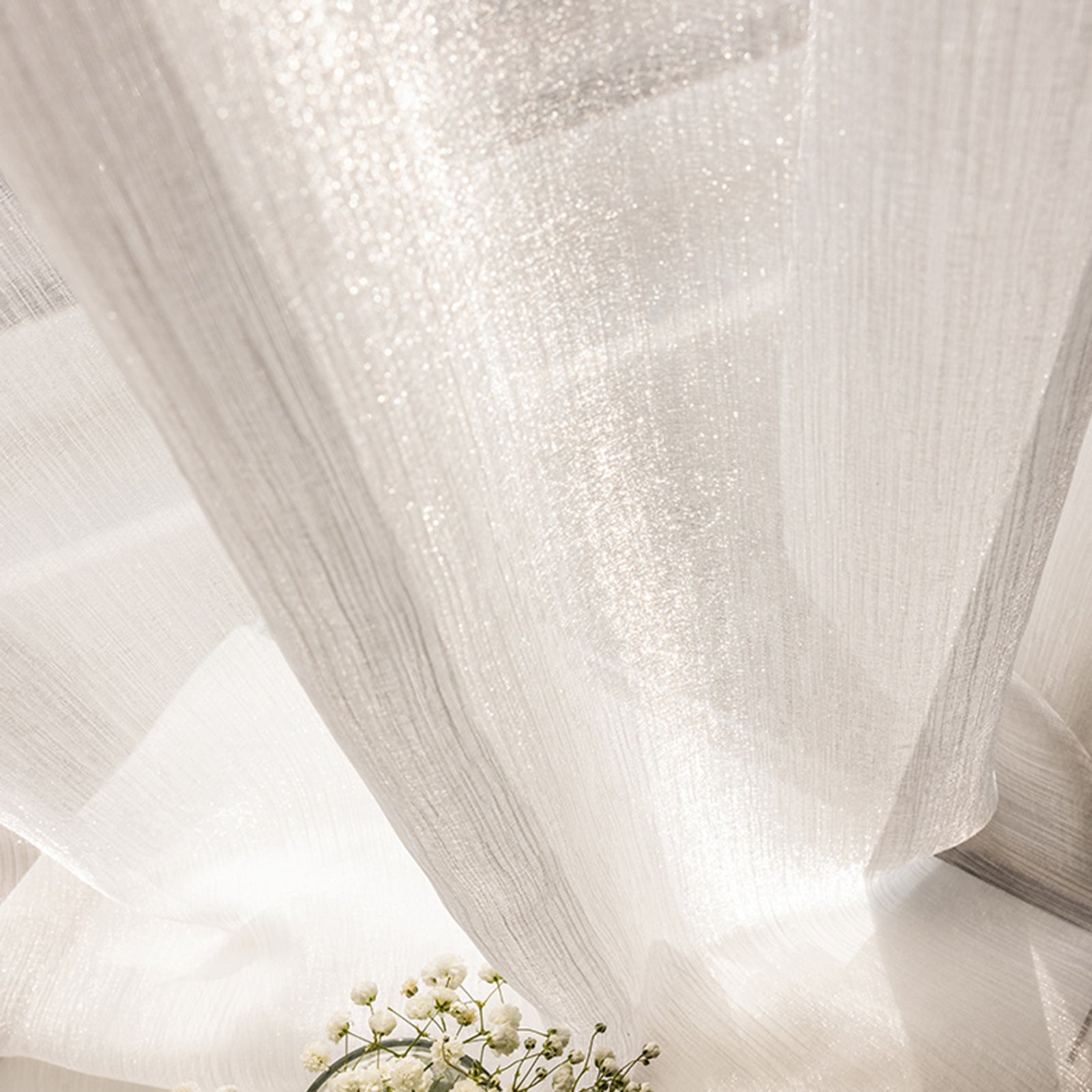 WeaveGlam Curtains - Elegant Transparent Woven Curtains for Modern Interiors