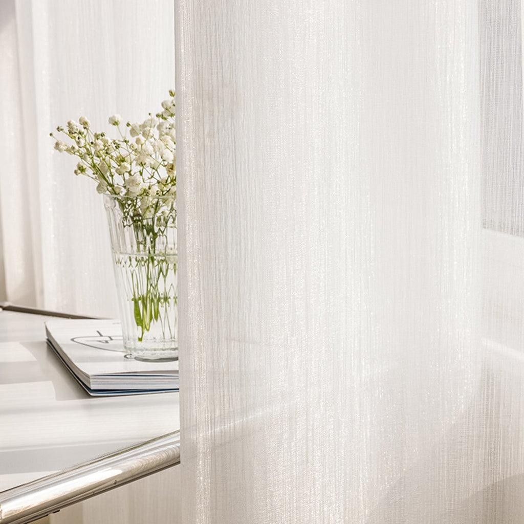WeaveGlam Curtains - Elegant Transparent Woven Curtains for Modern Interiors