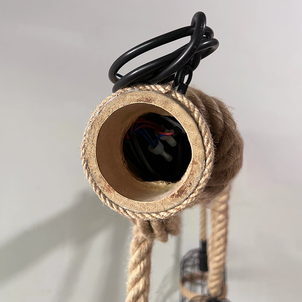 AlessioGlow - Luxury Retro Wooden and Metal Pendant Lamp