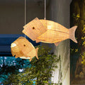 WaveGlow Pendant - Elegant Wooden Asian Pendant Lamp