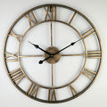 Large Retro Iron Wall Clock - Timeless Elegance