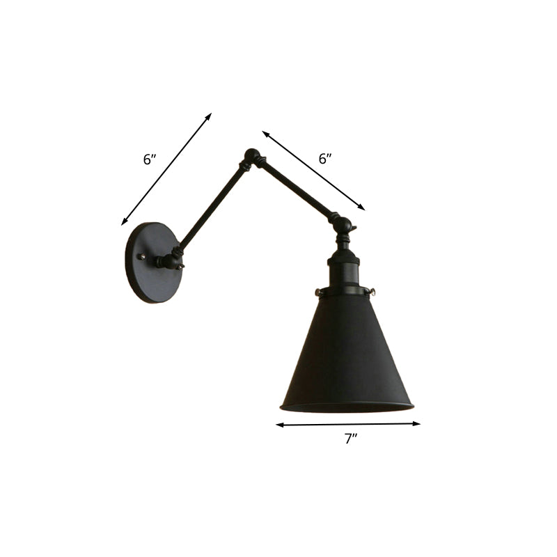 IndustrialFarm – Wall Lamp in Black/Rust with Rural Style