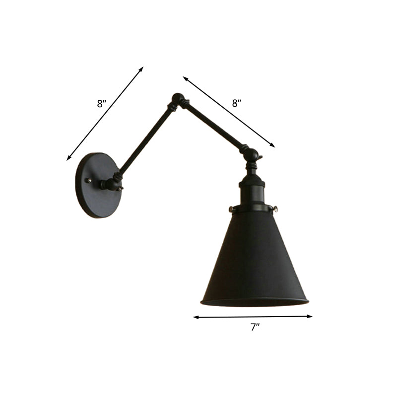 IndustrialFarm – Wall Lamp in Black/Rust with Rural Style