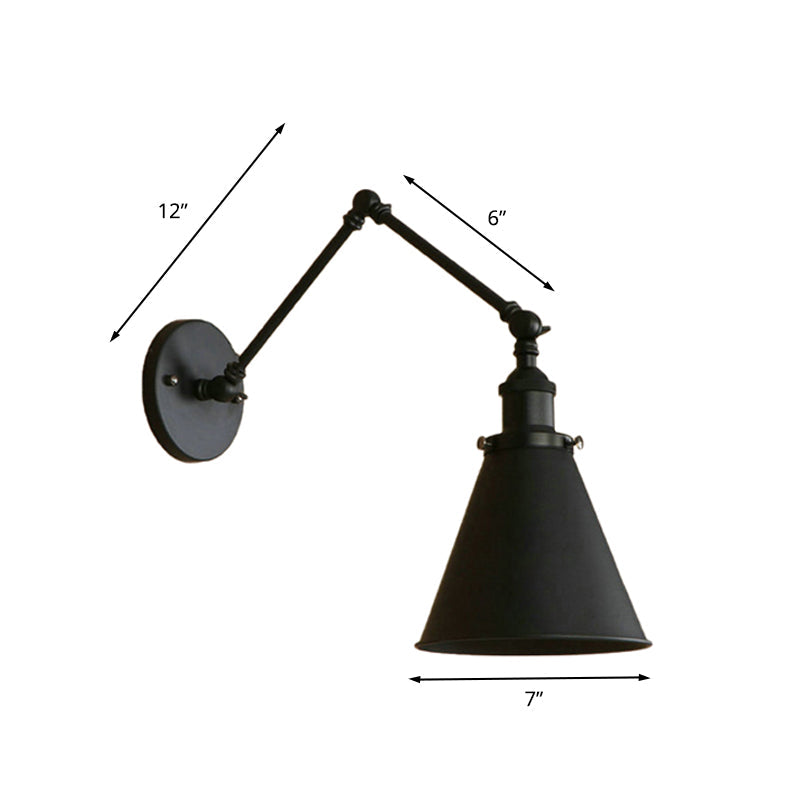 IndustrialFarm – Wall Lamp in Black/Rust with Rural Style