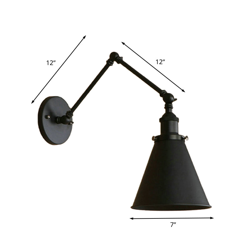 IndustrialFarm – Wall Lamp in Black/Rust with Rural Style