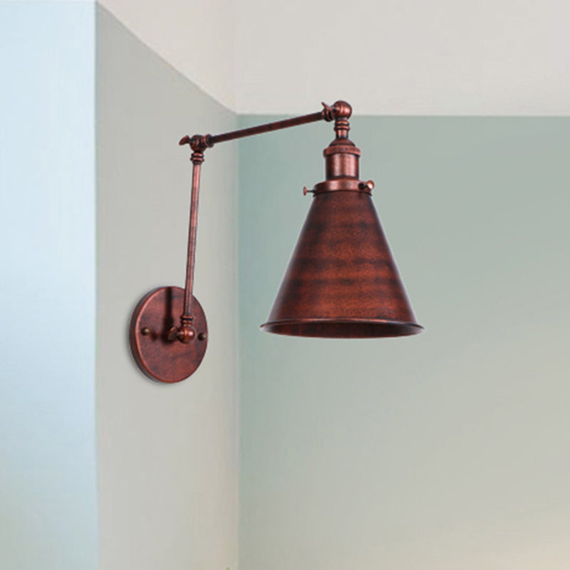 IndustrialFarm – Wall Lamp in Black/Rust with Rural Style