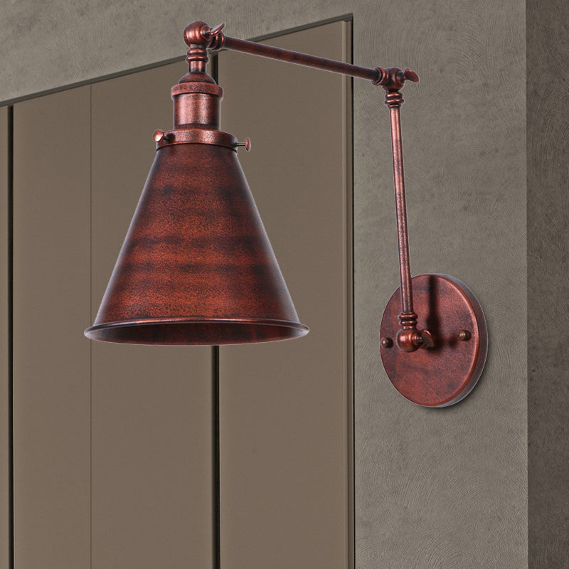 IndustrialFarm – Wall Lamp in Black/Rust with Rural Style