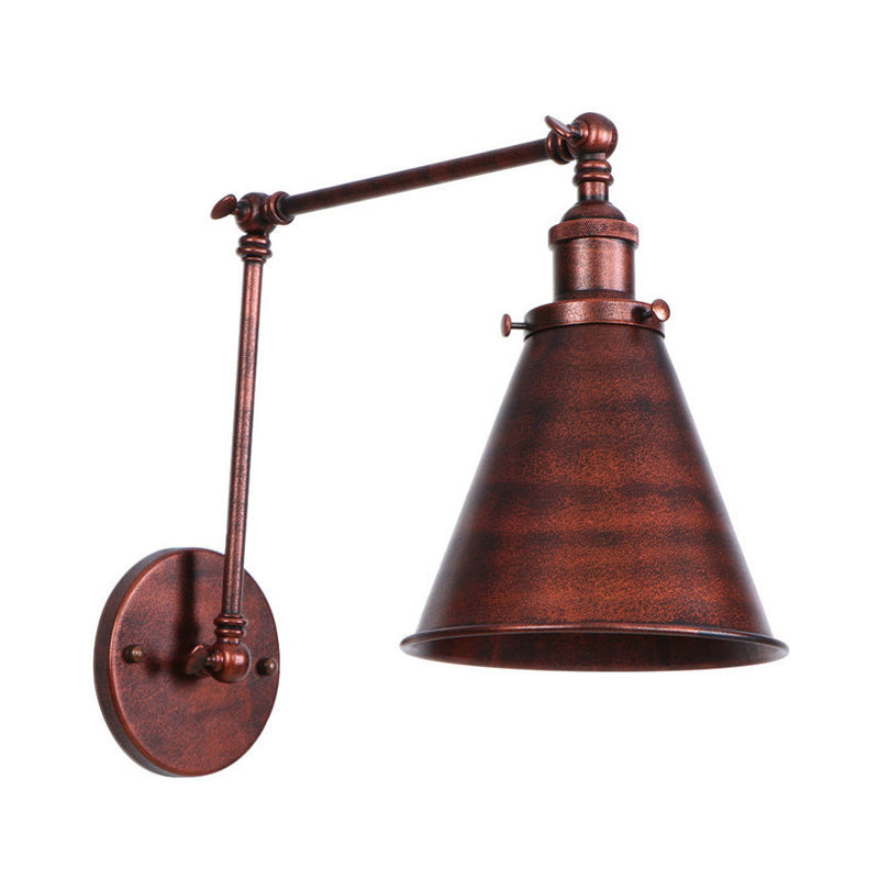 IndustrialFarm – Wall Lamp in Black/Rust with Rural Style