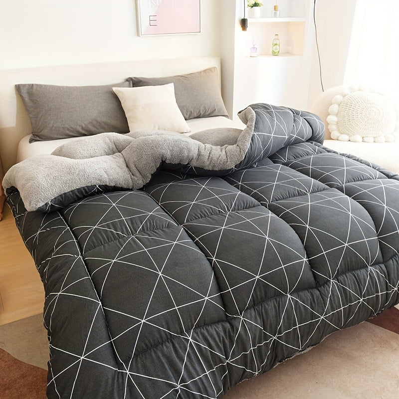 Luxe All-Seizoenen Dekbed Inzet met Geometrische Patronen