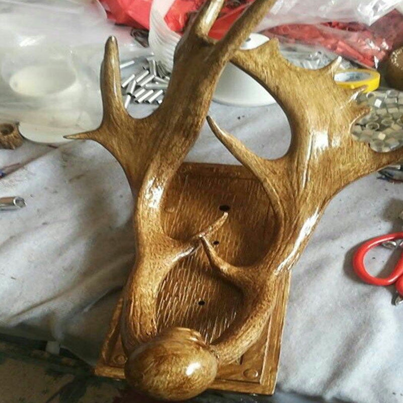 RusticAntler - Rural Wall Lamp with Deer Antler