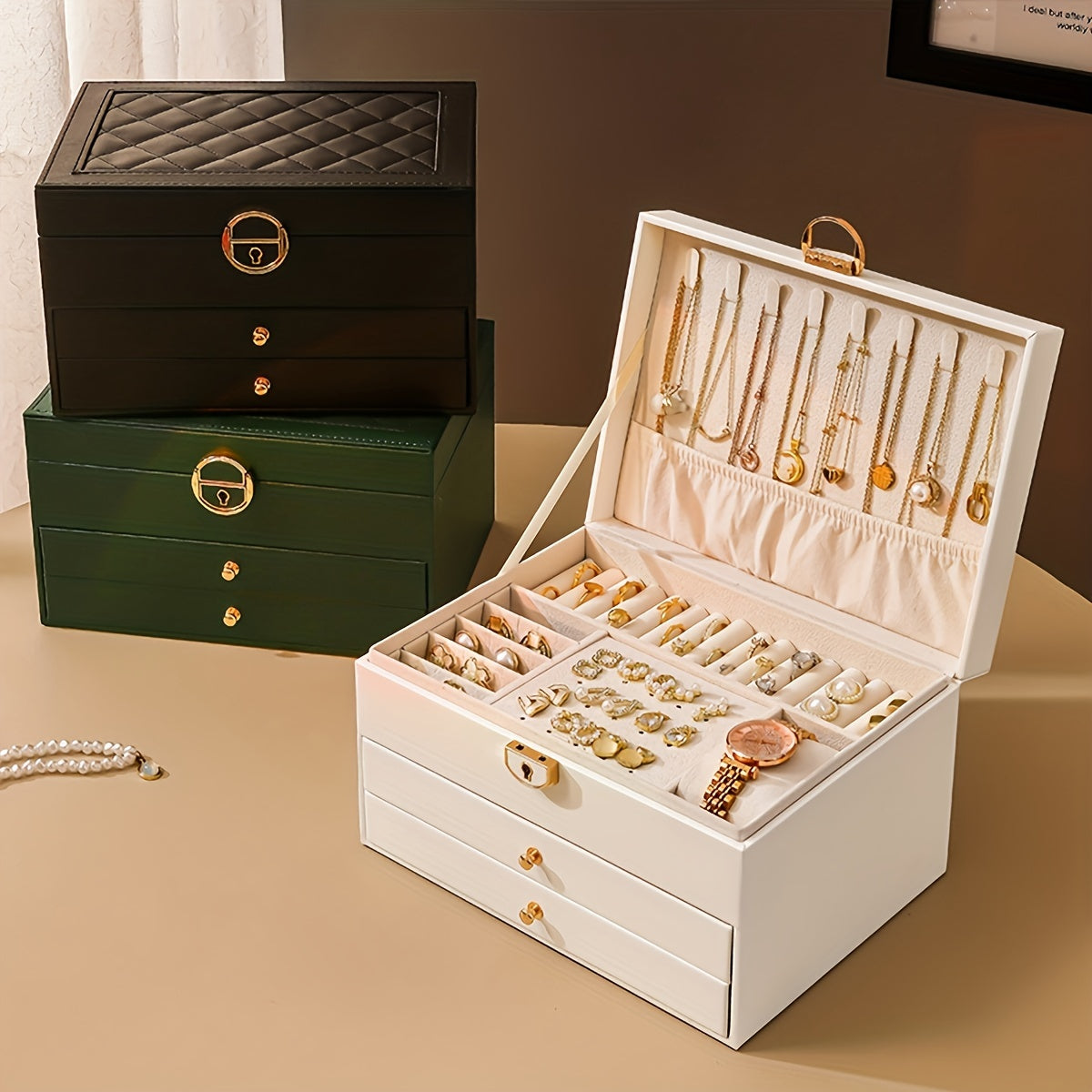 Elegance - Luxury Jewelry Organizer with High-Quality Leather