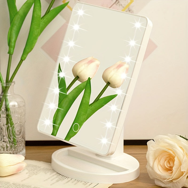 GlowMirror – Portable Makeup Mirror with LED Lighting