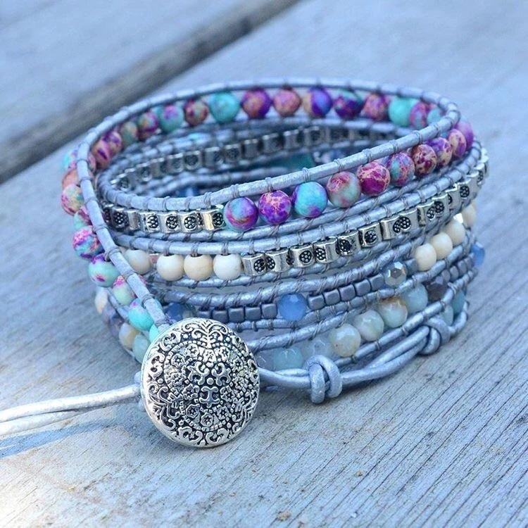Selina Bracelet - Turquoise Wrap Bracelet for Healing & Protection