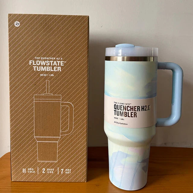 HydratePro Thermos Tumbler – 1180ml with Innovative FlowState Lid