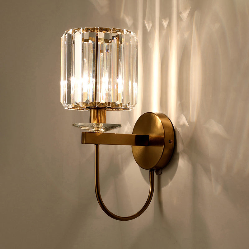CrystalLux Elegant Wall Lamp - Luxurious Cylindrical Design for Modern Interiors