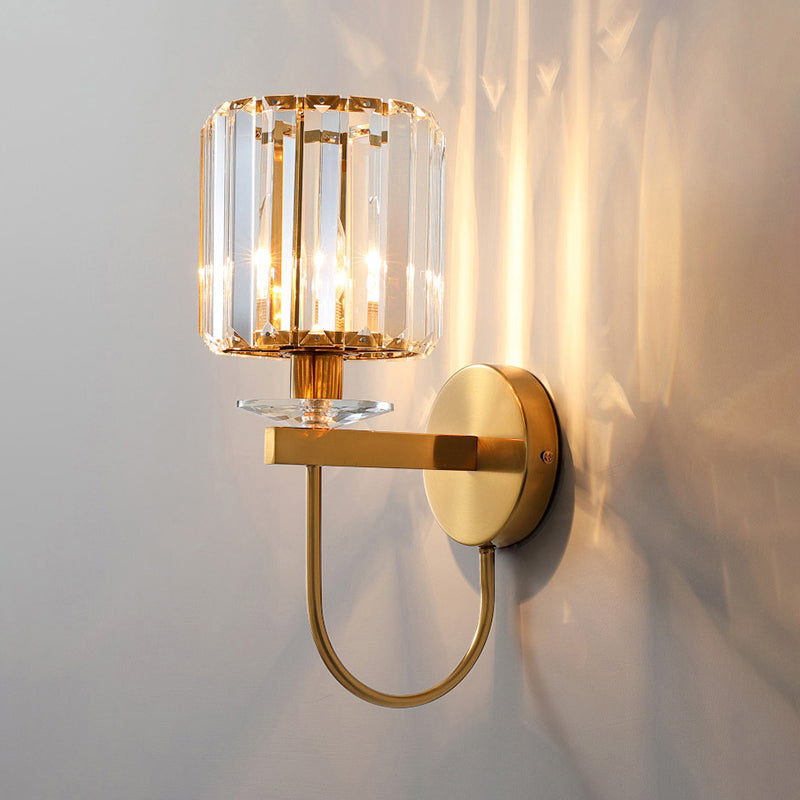 CrystalLux Elegant Wall Lamp - Luxurious Cylindrical Design for Modern Interiors