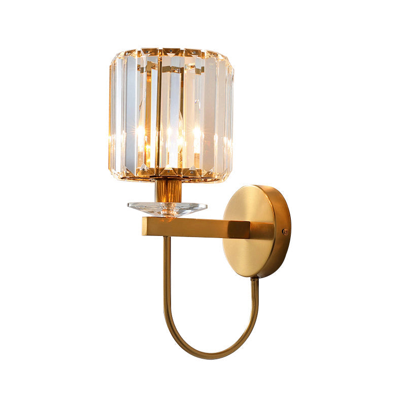 CrystalLux Elegant Wall Lamp - Luxurious Cylindrical Design for Modern Interiors