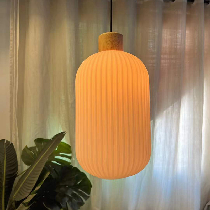 VintageLight - Stylish Wooden and Glass Pendant Lamp