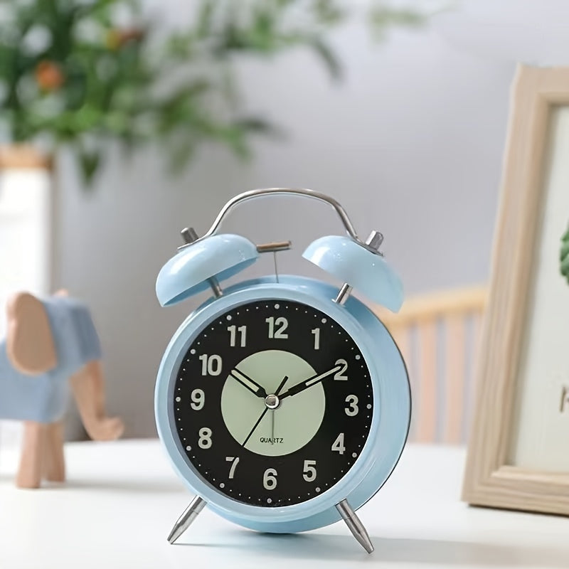 GlowClock – Modern Silent Light-Up Metal Alarm Clock