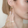 Elegant Golden Drop Earrings - Aveline Collection