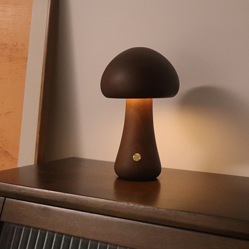 Mushroomlight - Wireless Wooden Mushroom LED Night Light