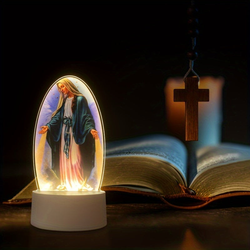 DivineGlow Nightlight - LED Virgin Mary with Acrylic
