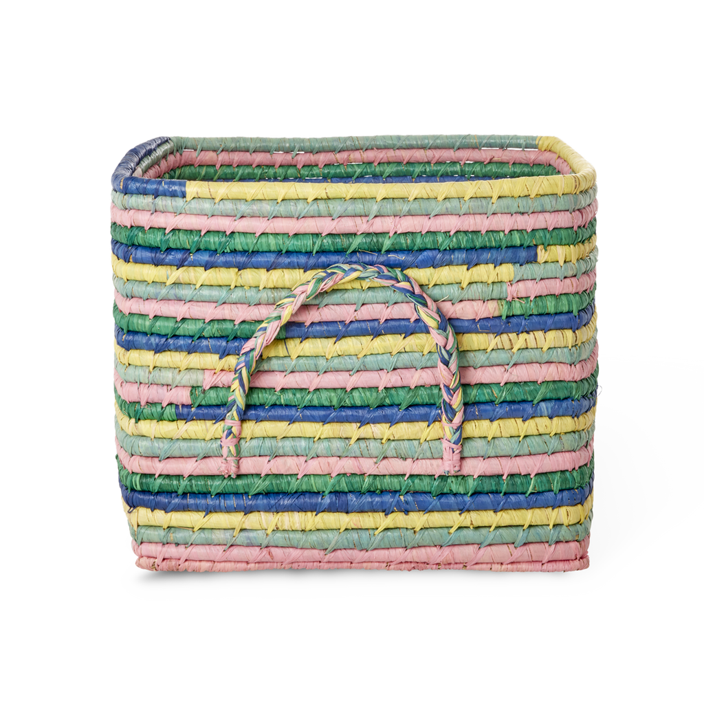 RaffiaCraft – Colourful Handmade Storage Basket