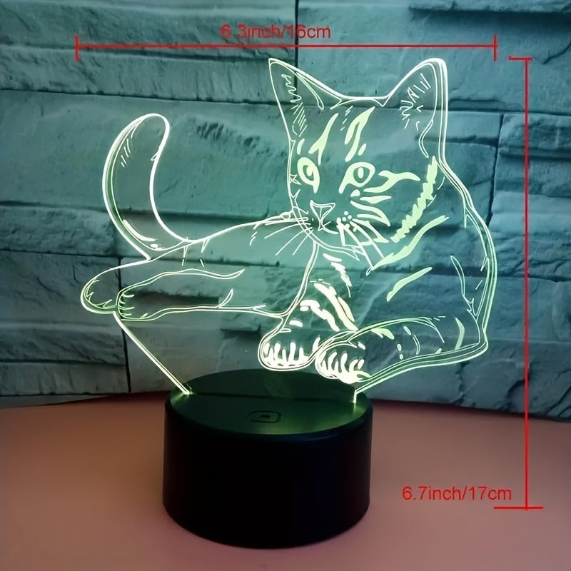 CatGlow - 3D Cat Night Light with 7 Colors