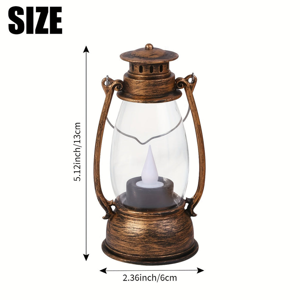 NostalgicGlow - LED Kerosene Lamp with Yellow Flame