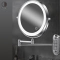 GlamGlow - Luxury LED Wandspiegel with Vergrootlens and Rechargeable USB