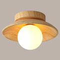 TimberGlow Ceiling Light – Wooden Modern Hallway Lighting