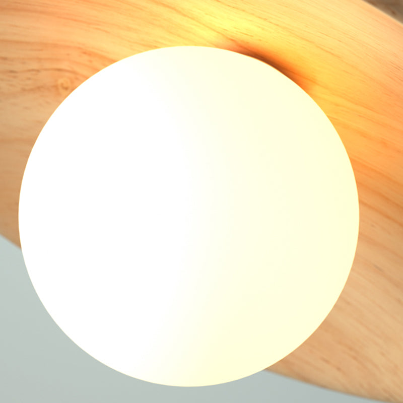 TimberGlow Ceiling Light – Wooden Modern Hallway Lighting