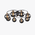 ValentinaLuxe - Elegant Round Chandelier of Smoked Glass