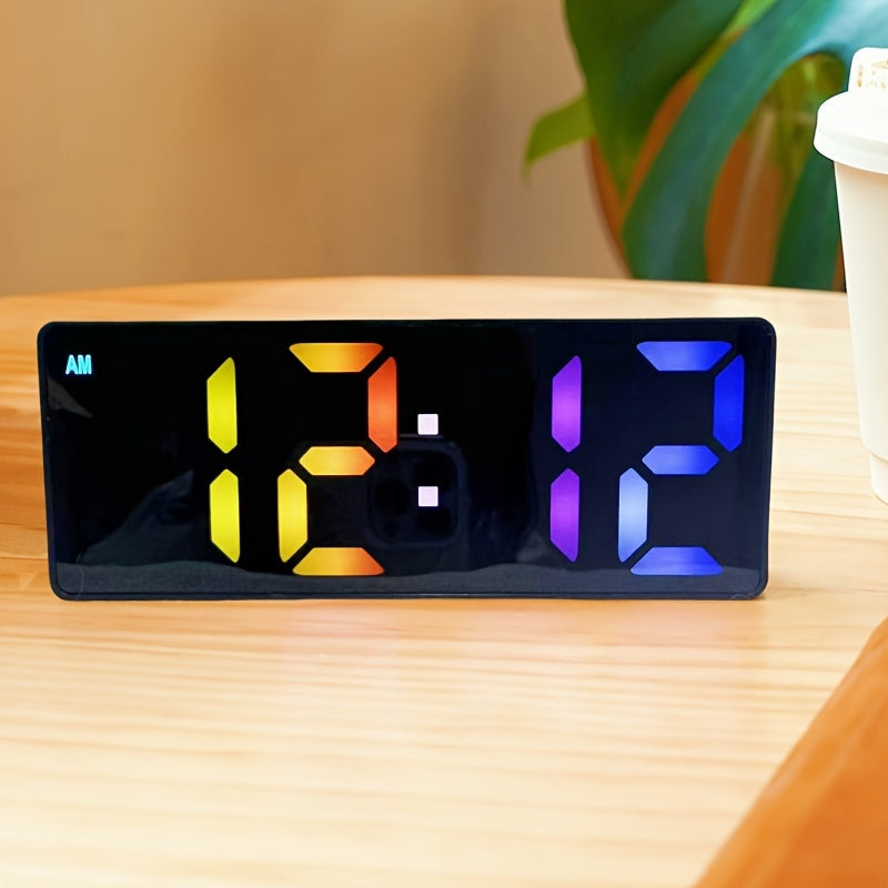 DigiTime Clock - Stylish LED Alarm Clock with Date Display