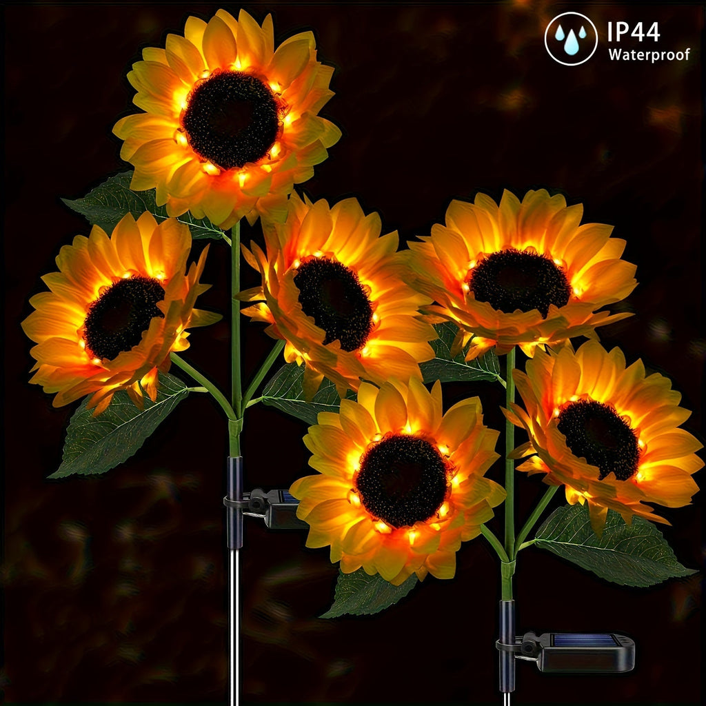 SolarBloom Light - Sunflower LED Garden Lamp 3 Heads