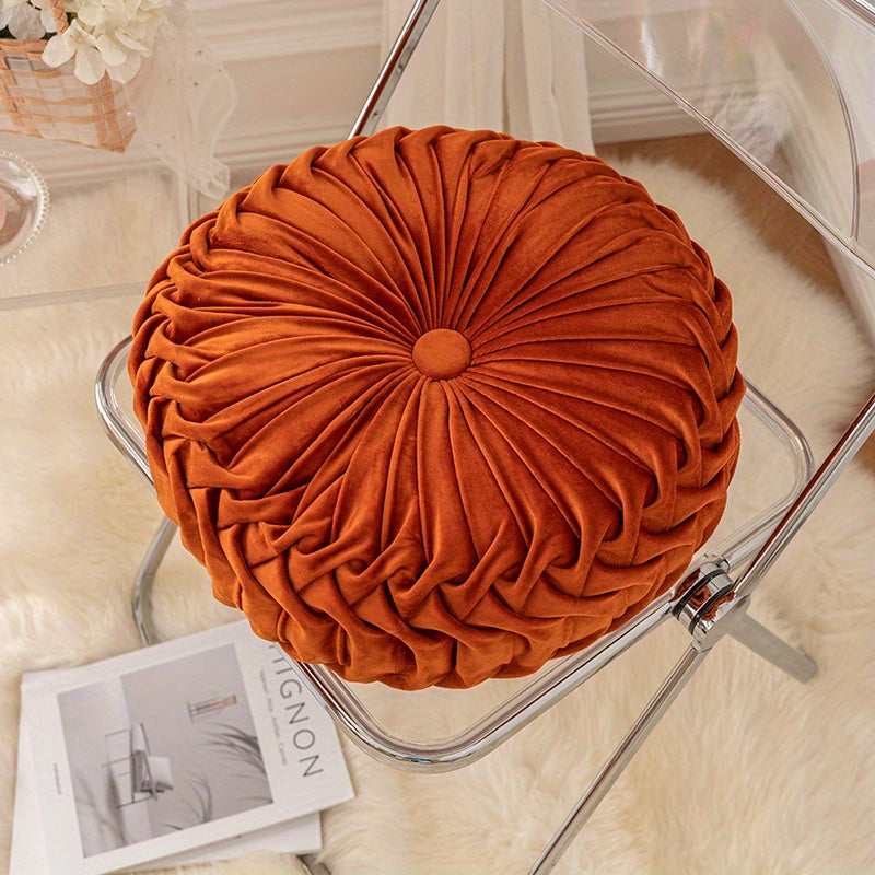 Velvet Pumpkin Cushion - Luxury Plush Cushion for Comfort