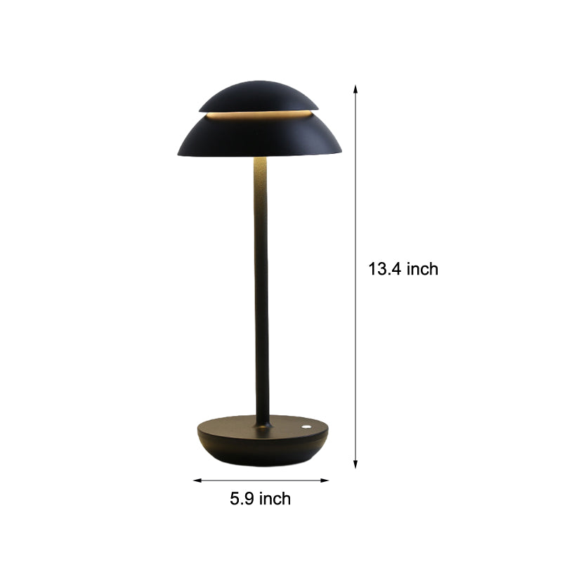 Aurelia Noire - Rechargeable Cordless Table Lamp with Integrated LED Lighting and Battery