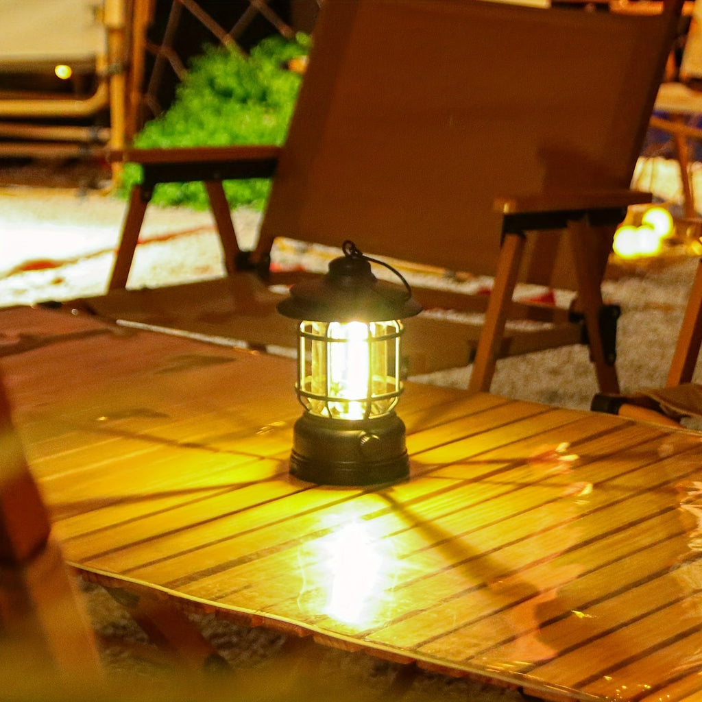 RetroGlow Lamp – Dimmable Rechargeable LED Outdoor Lighting
