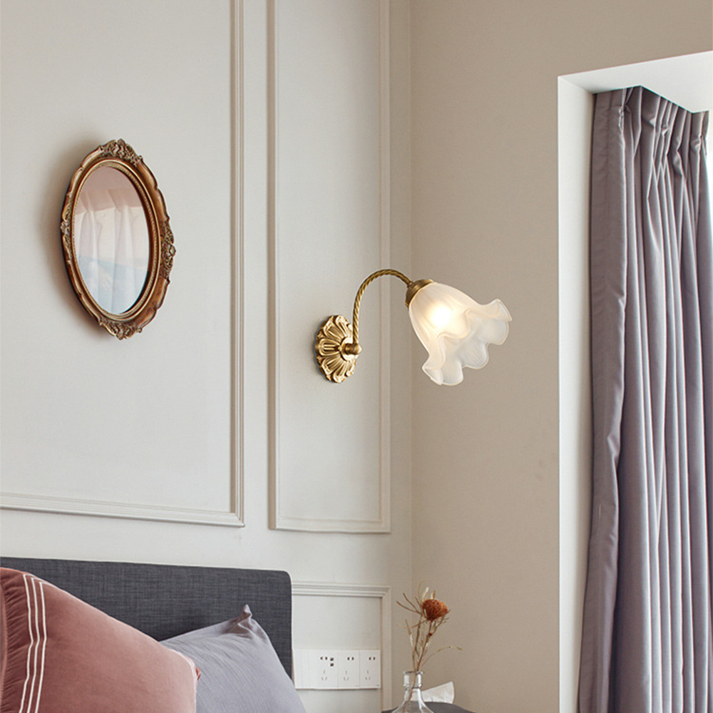 VintageGlow – Retro Glass Wall Lamp for Ambiance