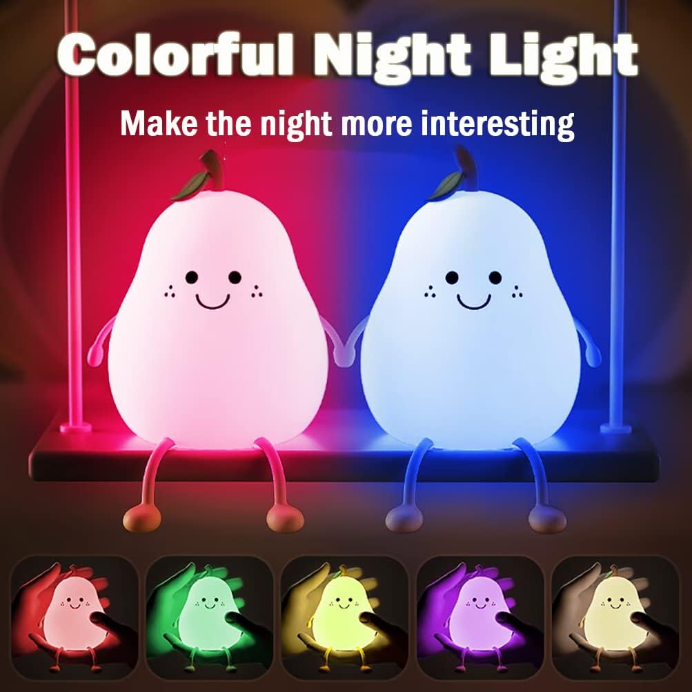Chic PearGlow Night Light with USB Charger and Warm White Light