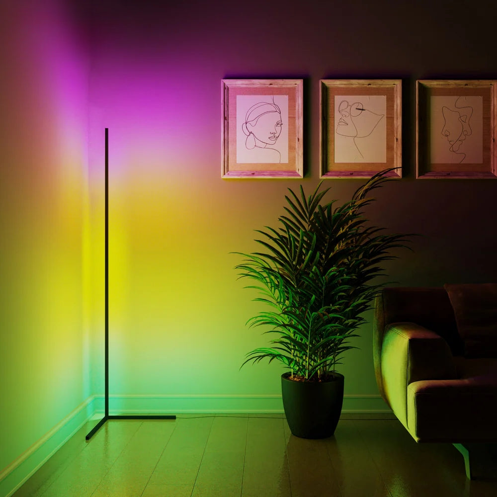 Minimalist LED Floor Lamp – Modern RGB Lamp with Remote Control