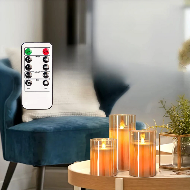 Rechargeable CandleGlow – Elegant LED Candle Set with Remote Control
